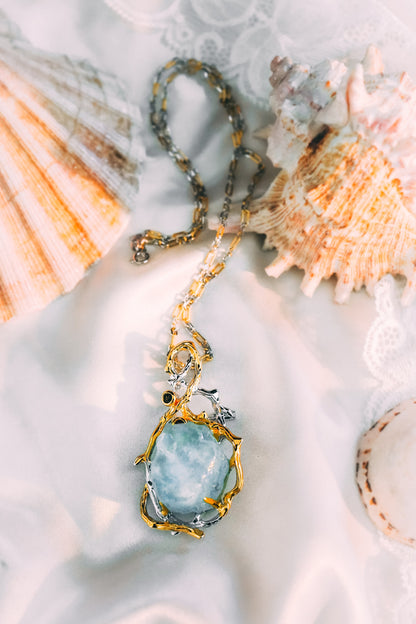 AQUAMARINE STONE OF THE SEA NECKLACE
